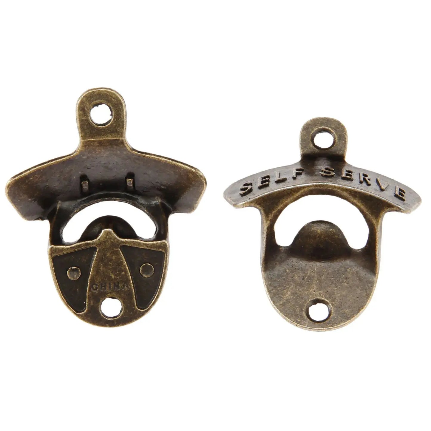 1 Pc Antique Bronze Wall Bottle Opener Wall Mounted Hanging Beer Bottle Vintage Opener Kitchen Bar Useful Tool Gift Zinc Alloy FashionMojos.com