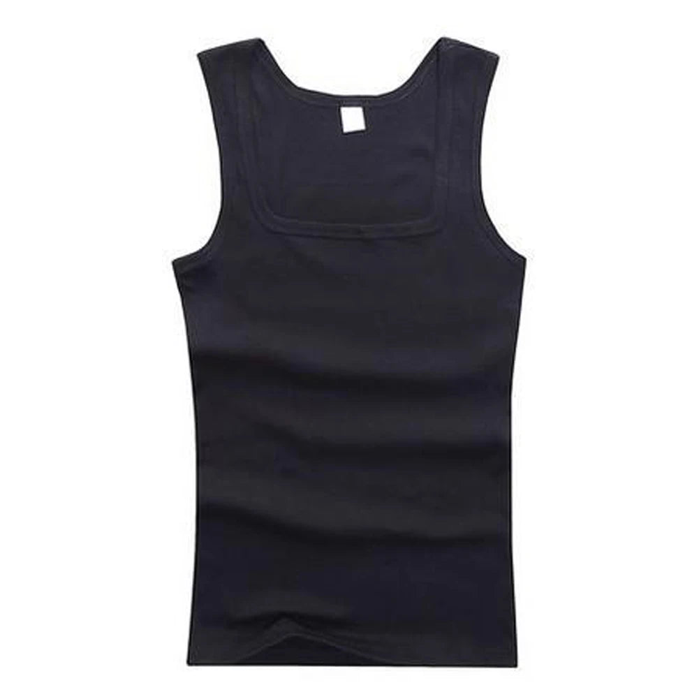 Summer Plus Size Men Clothing Tank Tops Black White Gray Singlets Sleeveless Fitness Men Vest Casual Bodybuilding Vest New
