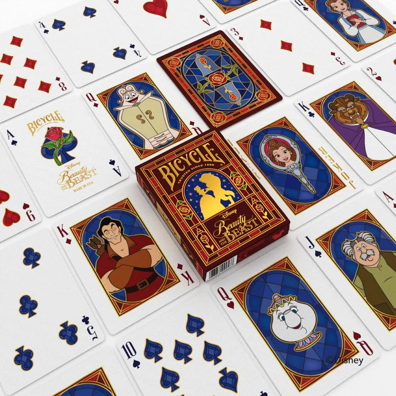 Bicycle Disney Beauty and the Beast Playing Cards – Enchanted Tale at the Table ClassicDecks