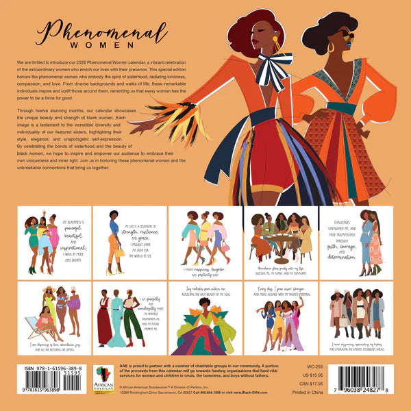 2026 Phenomenal Women Calendar (Ships Sept 15, 2025)