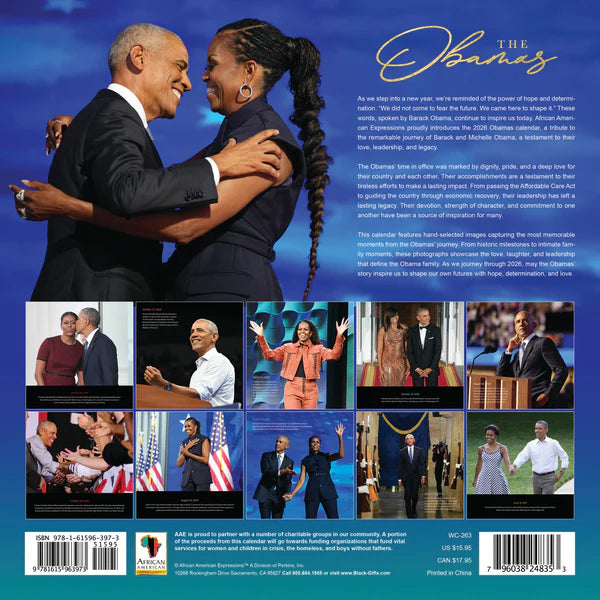 2026 The Obamas Calendar (Ships Sept 15, 2025)