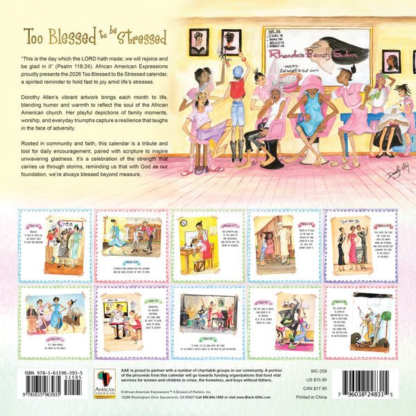 2026 Too Blessed Calendar (Ships Sept 15, 2025)