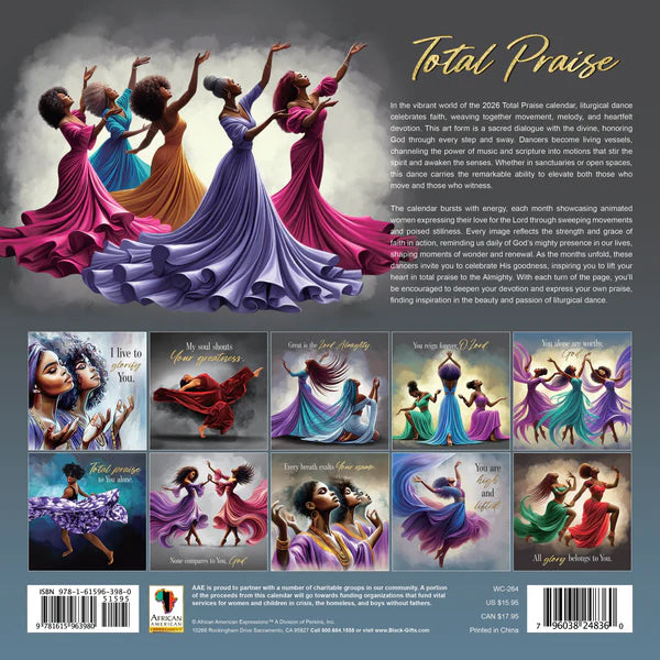 2026 Total Praise Wall Calendar