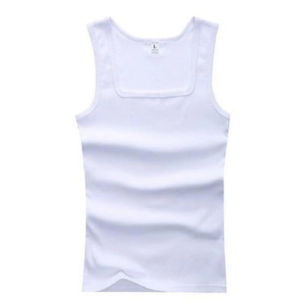 Summer Plus Size Men Clothing Tank Tops Black White Gray Singlets Sleeveless Fitness Men Vest Casual Bodybuilding Vest New