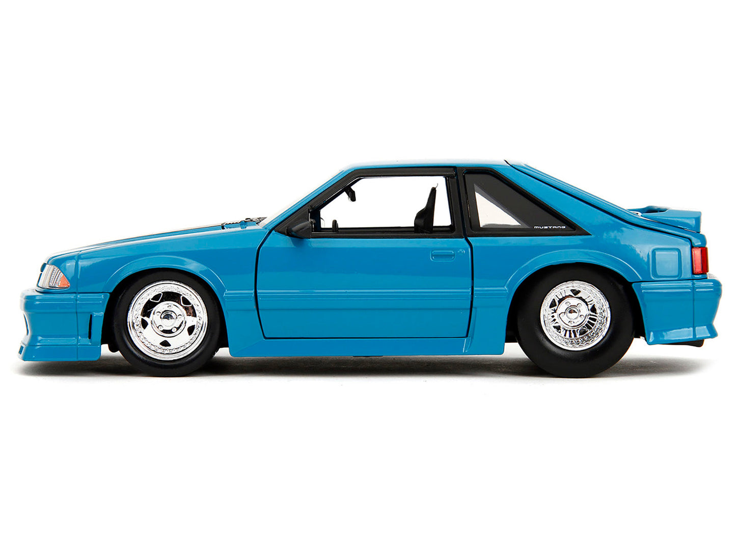 1989 Ford Mustang GT Blue with Black Hood Stripes "Fast & Furious" Series 1/24 Diecast Model Car by Jada VYSN