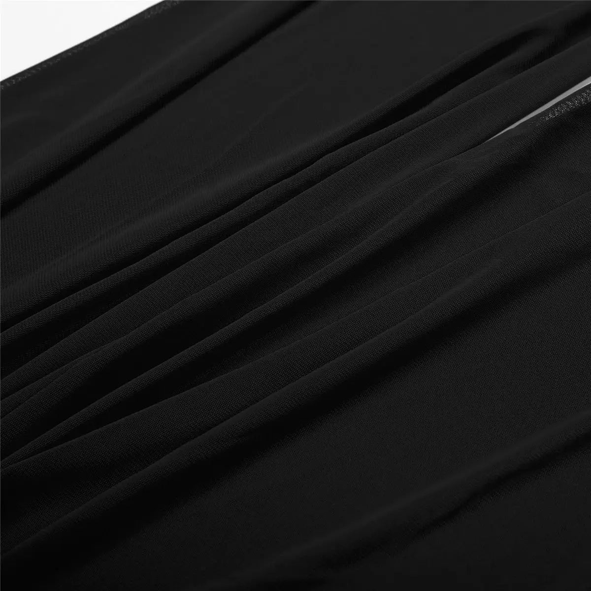 Women Mesh Sheer Pants See Through Bikini Cover Up Mesh Ruffle Bottoms Loose Long Beach Trousers Beachwear Swimwear FashionMojos.com