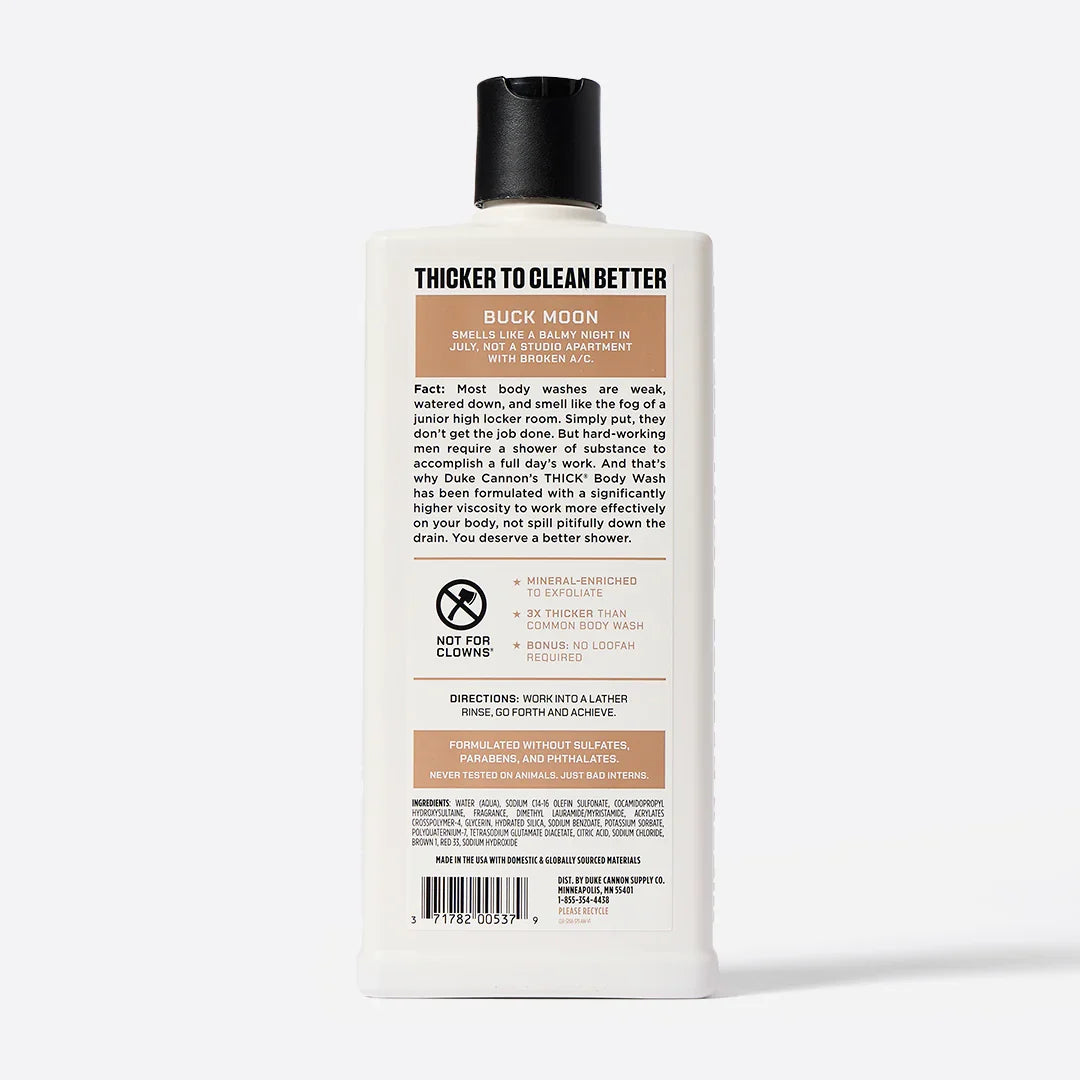 Buck Moon Thick Body Wash | Duke Cannon Rust & Cinder