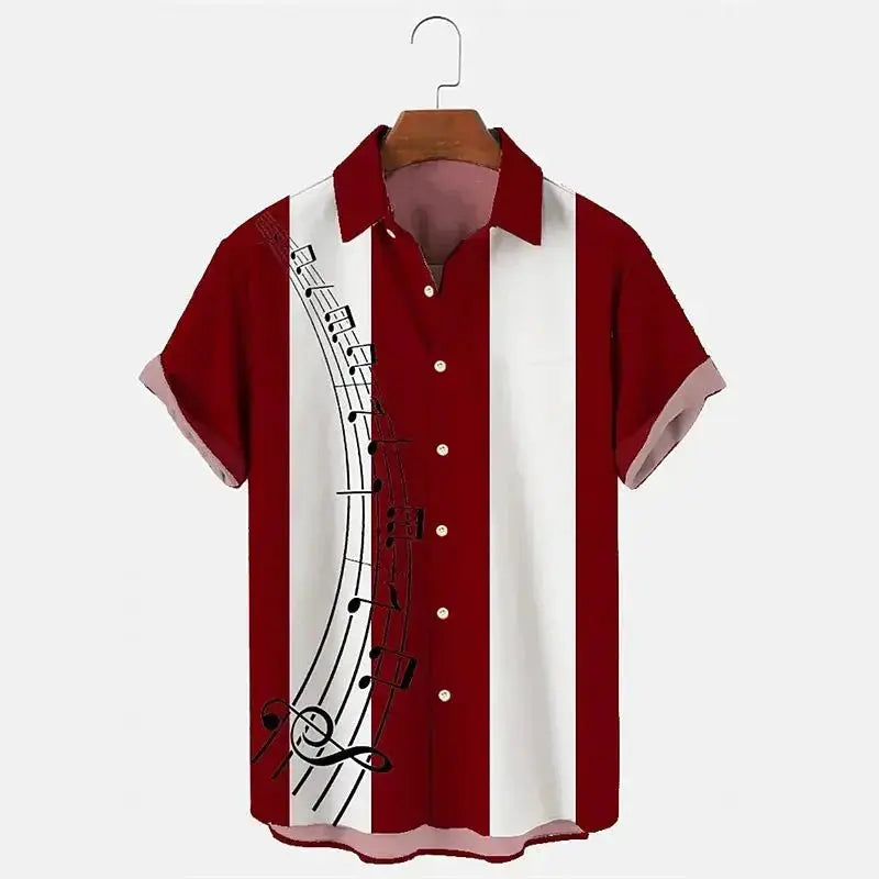 Short-sleeved T Shirts Musical Note Print FashionMojos.com
