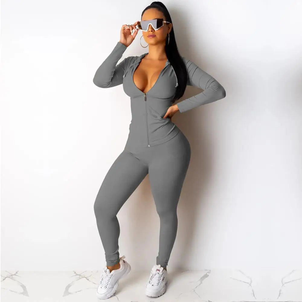 autumn two piece set women long sleeve