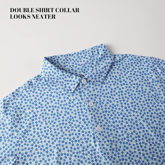 DEOLAX Mens Polo Shirts Fashion Print Mens Golf Shirt Dry Fit Mens Golf Polo Short Sleeve Quick Dry Funny Golf Shirt for Men IronWave Fitness
