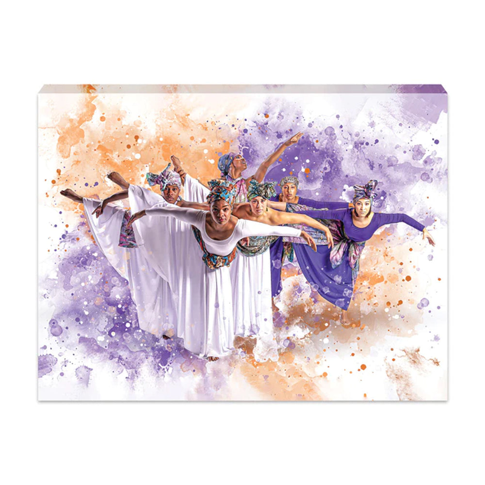 Praise His Holy Name Watercolor Stretched Canvas