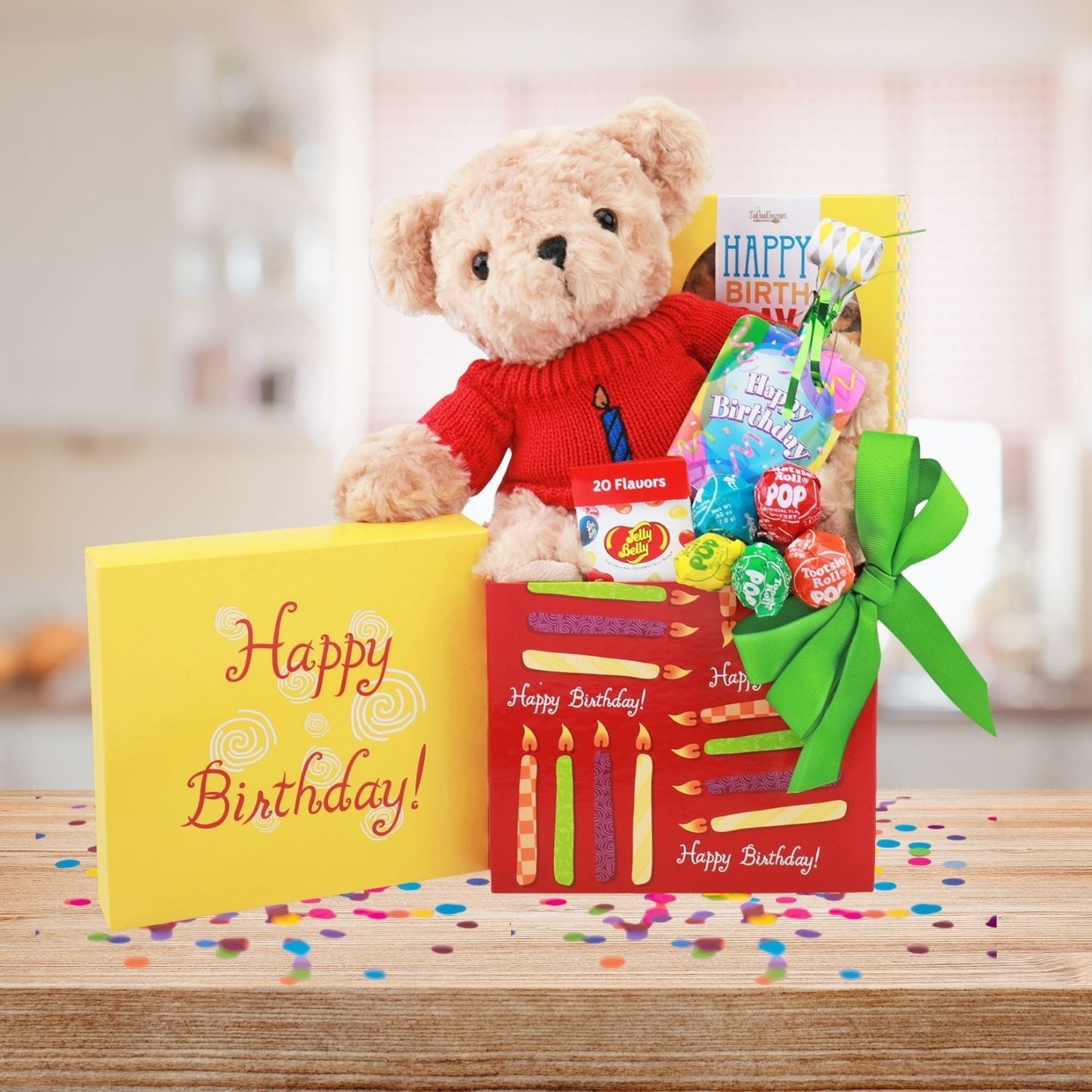 Happy Birthday Celebrations Bear Gift Box Alder Creek Gift Baskets