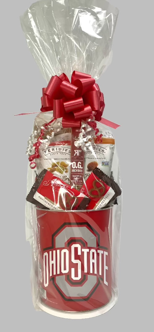 JGB Sports - 2024 National Champions Ohio State Buckeyes Gift Tin Basket - Made In America