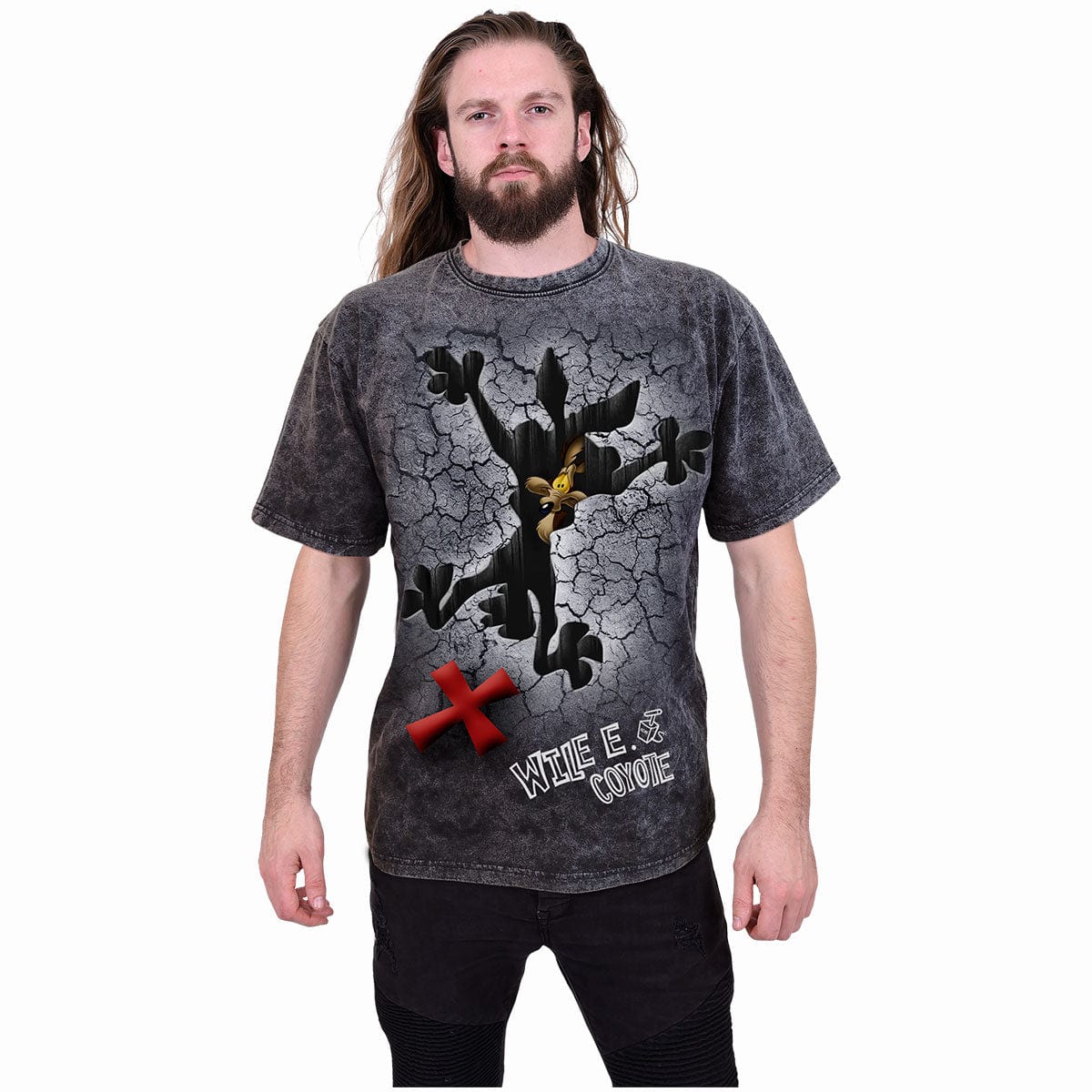COYOTE - MISSED THE SPOT - Acid Wash T-Shirt Spiral USA