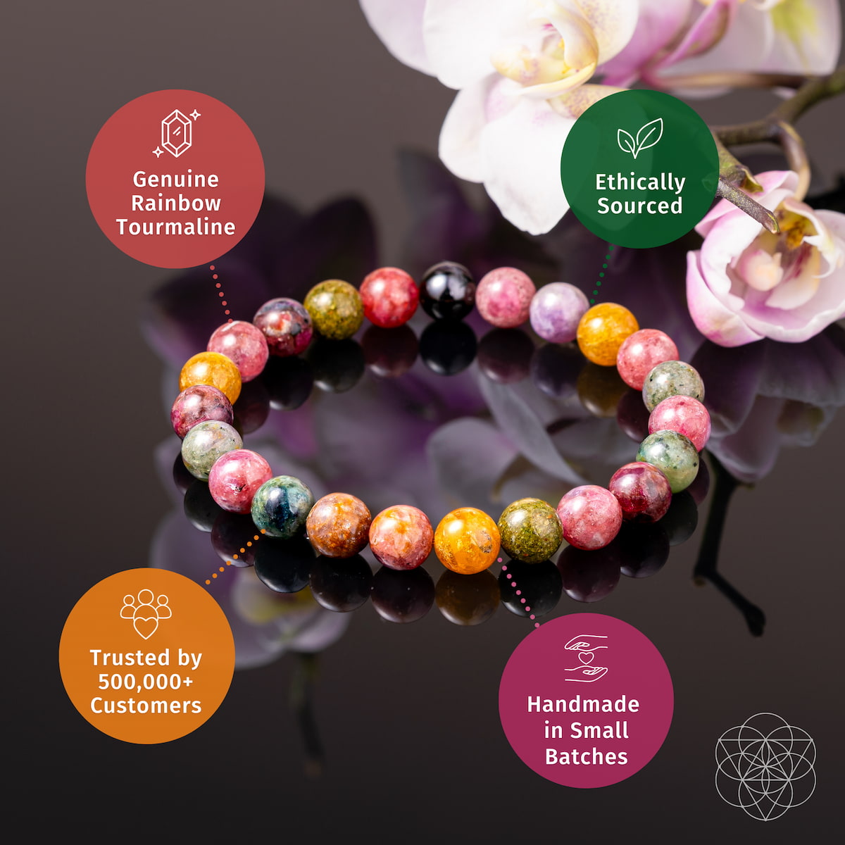 The Spiral Breaker - Rainbow Tourmaline Bracelet Conscious Items