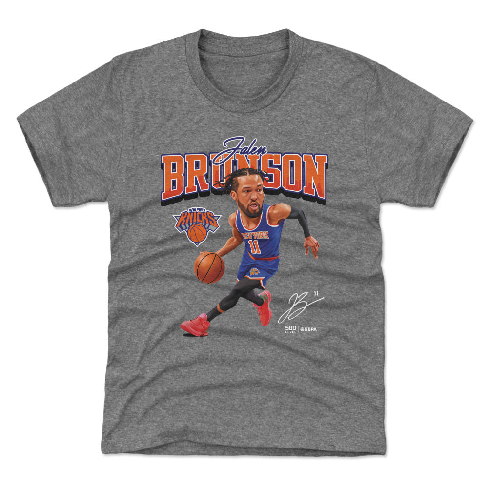 Jalen Brunson New York Knicks Caricature WHT 500 LEVEL