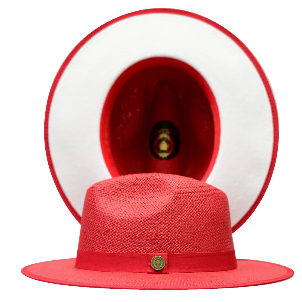 Straw Fedora Hat Flat Wide Brim - FashionMojos.com