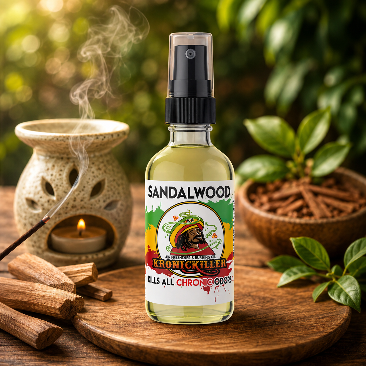 Kronickiller Sandalwood Air Freshener & Burning Oil Kronic Killer