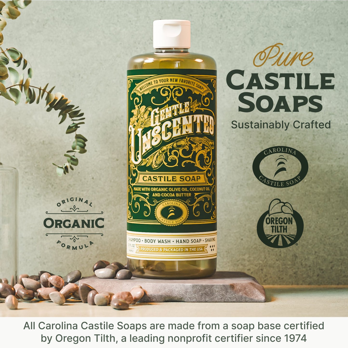 Gentle Unscented Castile Soap Carolina Castile Soap