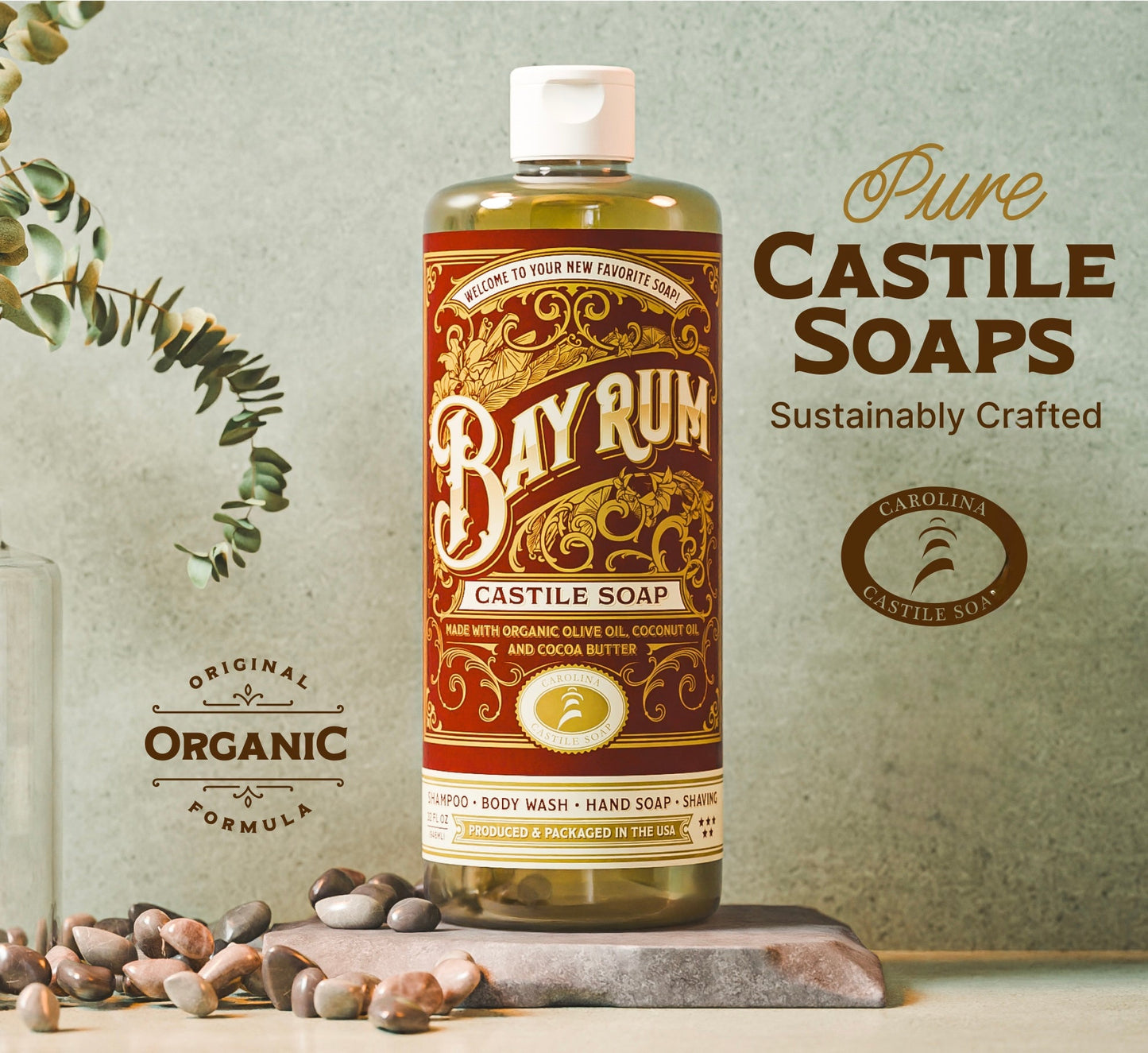 Bay Rum Castile Soap Carolina Castile Soap