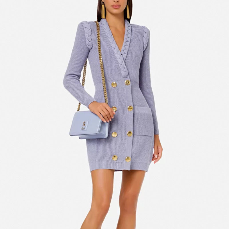 Retro Knitted Hepburn Dress For Women, Greenwich Village, BYMANYC New York.