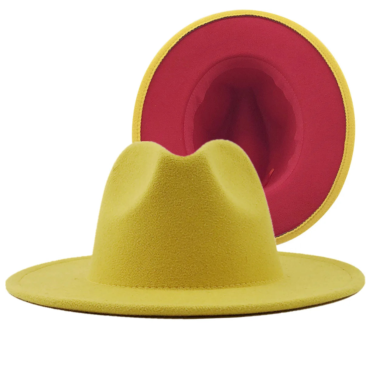 QBHAT Two-color Fedora Hat Men