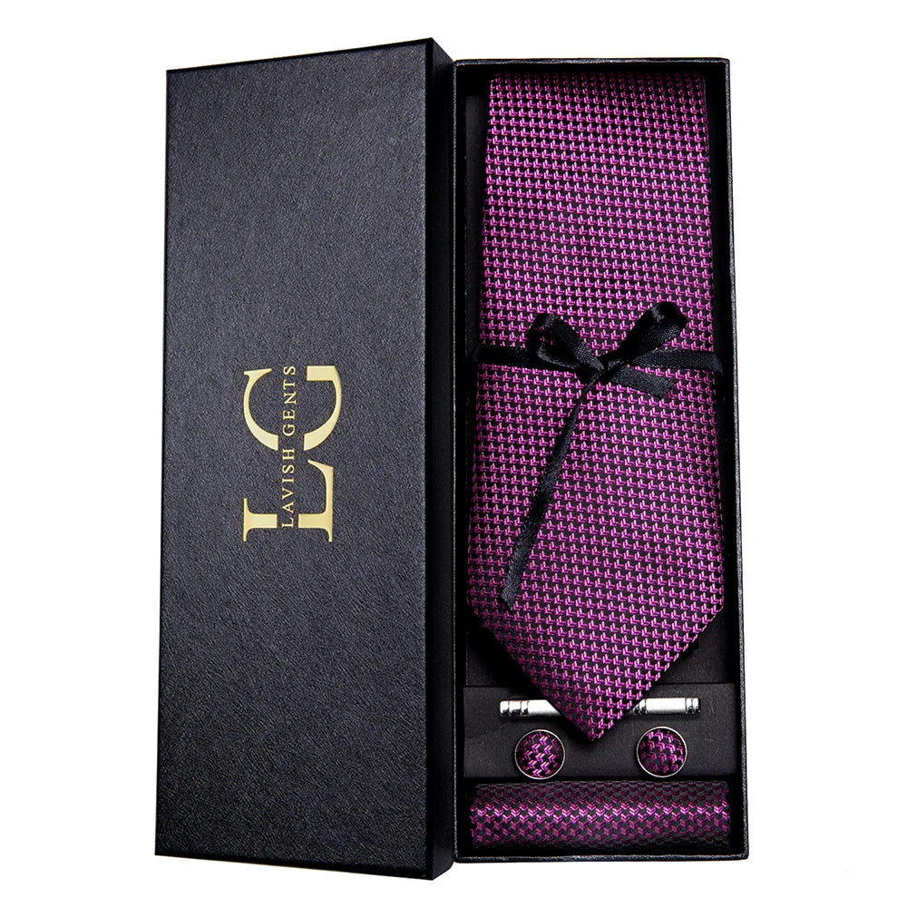 Hi-Tie Luxury Gift Box Classic Paisley Teal Green NeckTie
