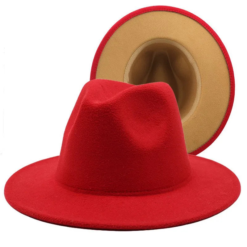 QBHAT Two-color Fedora Hat Men