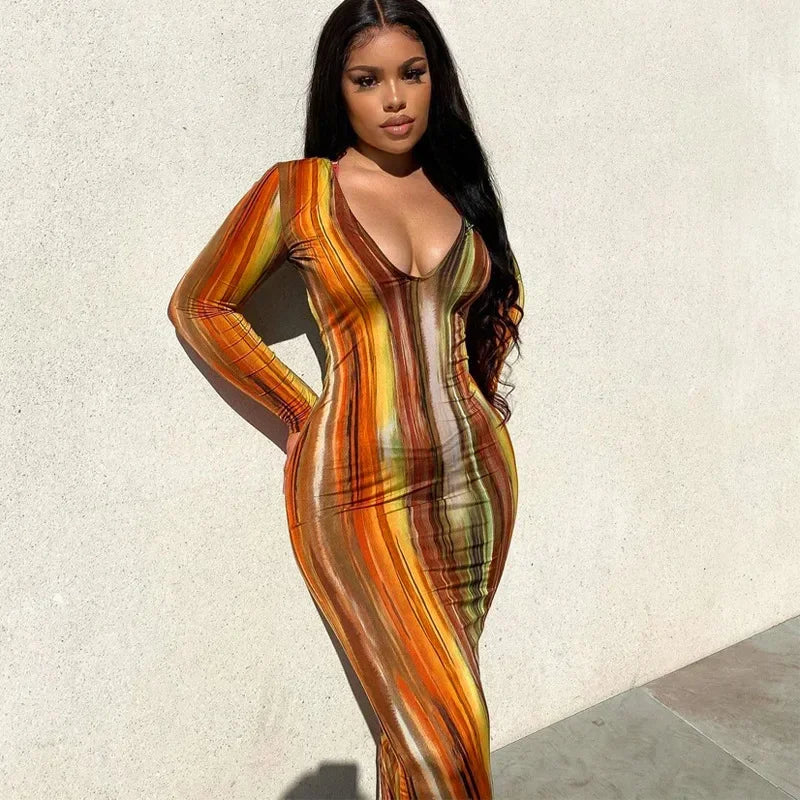 Tie Dye Bodycon Bandage Dress Women Midi Sexy Party Dresses Off Shoulder Strapless Summer Y2k Club Beach Elegant Long Vestidos