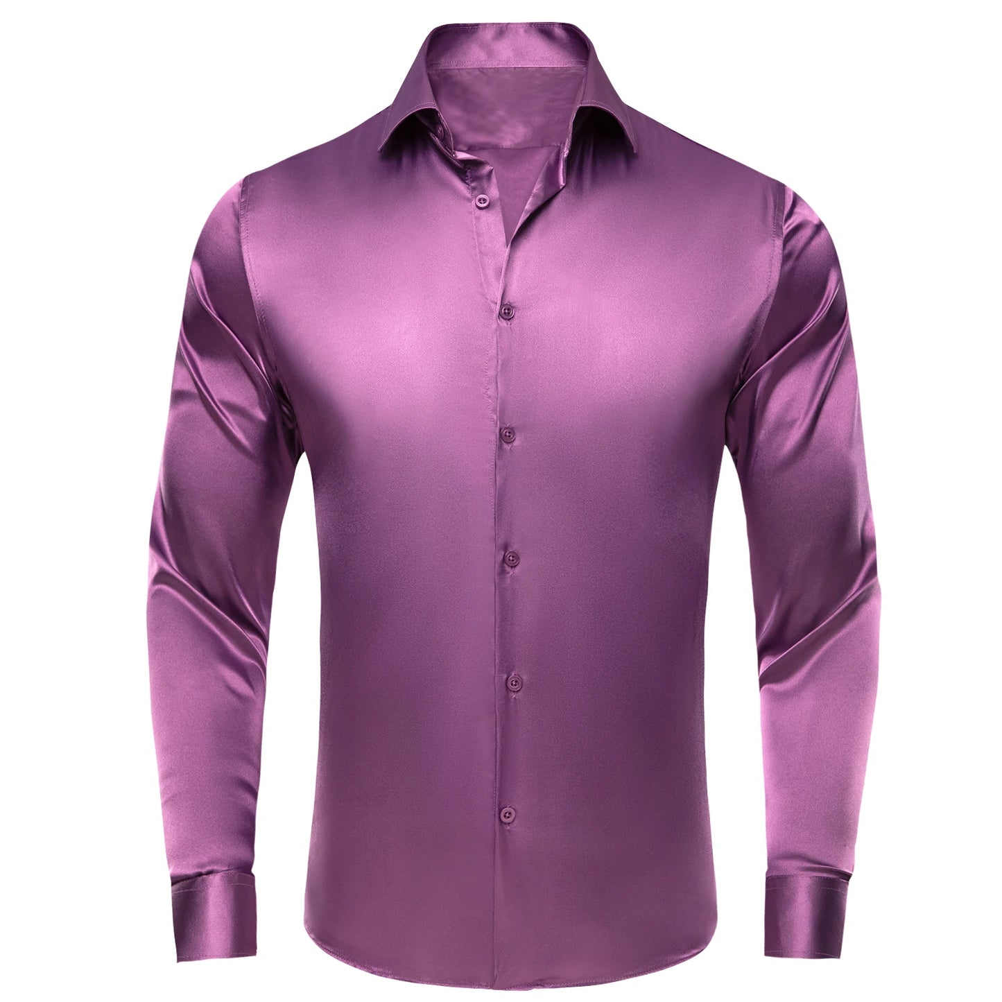 Hi-Tie Lilac Mauve Lavender Purple Silk Mens Shirts
