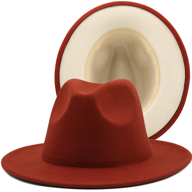 QBHAT Two-color Fedora Hat Men