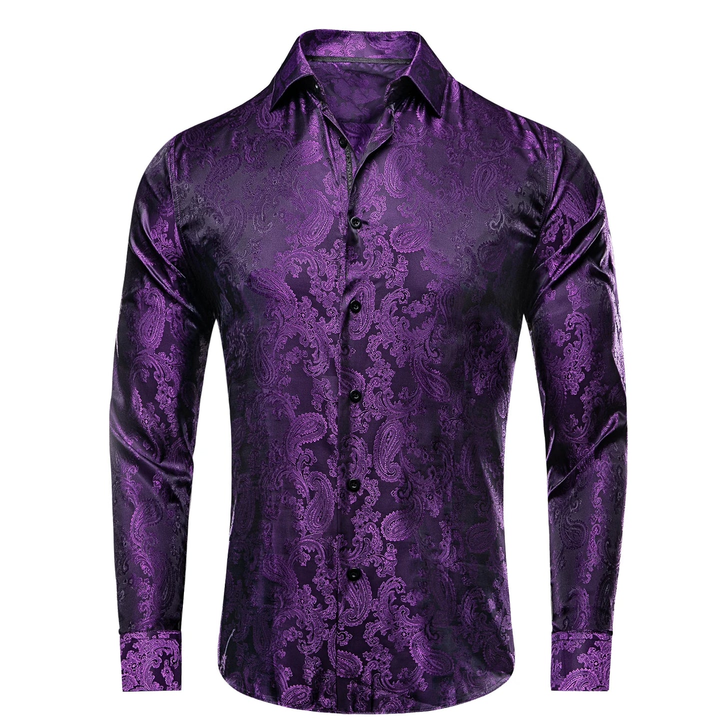 Hi-Tie Lilac Mauve Lavender Purple Silk Mens Shirts