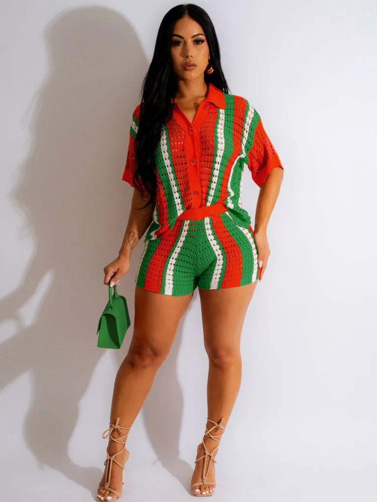 JRRY Sexy Women Knitted Set Two Pieces Sets