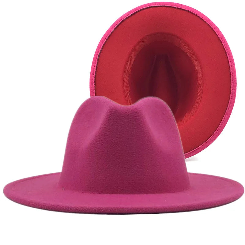 QBHAT Two-color Fedora Hat Men