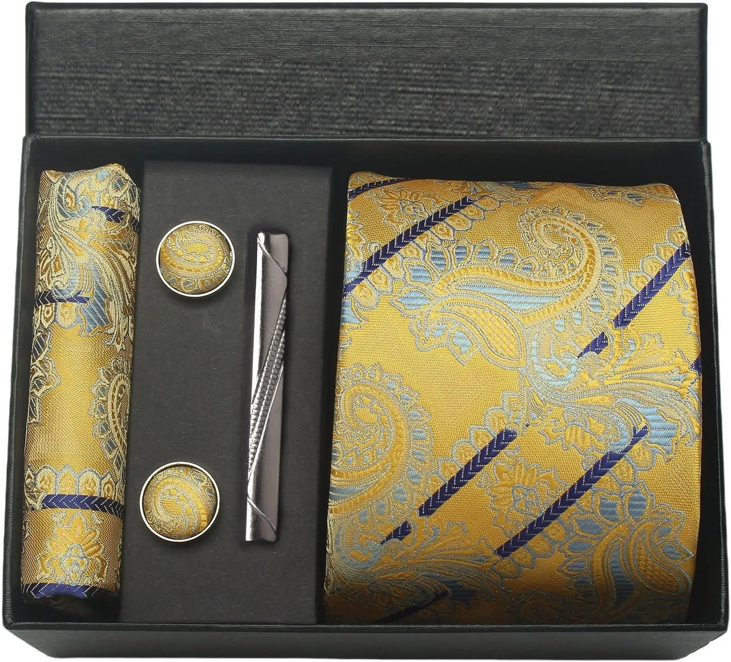 100% Silk Necktie Paisley Floral Mens Tie