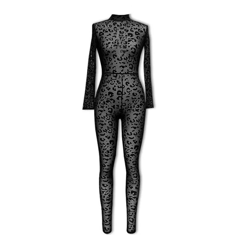 Simplejewel Women's Sexy Fishnet Jumpsuit Bodysuit Mesh See-through Lingerie Babydoll Nightgown Fishnet Bodystocking Nightwear FashionMojos.com