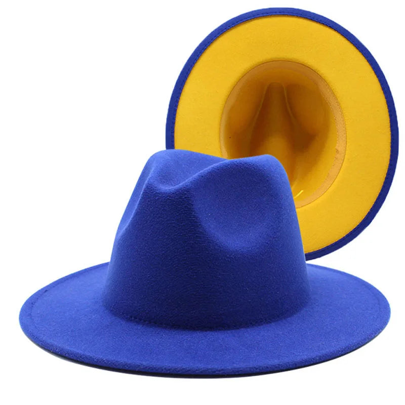 QBHAT Two-color Fedora Hat Men