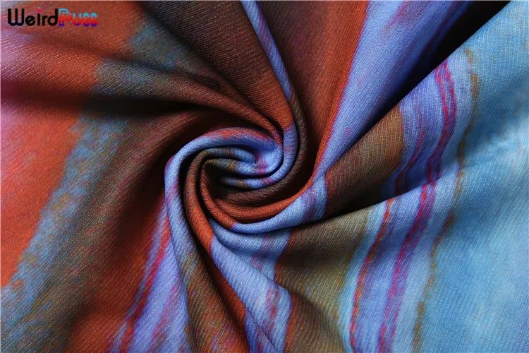 Weird Puss Colorful Print Jumpsuits Women See Through Summer Hollow Cirque Button Sleeveless Fitness Midnight Clubwear Overalls