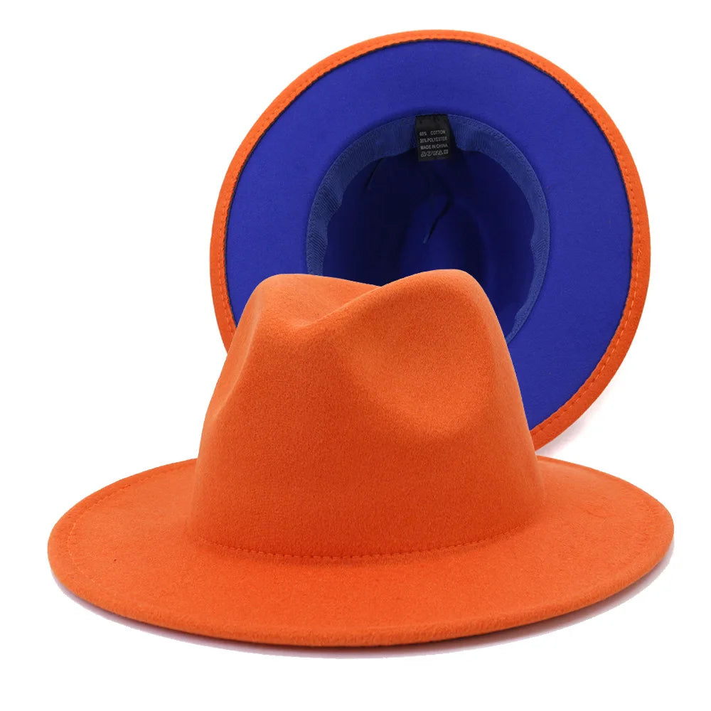 QBHAT Two-color Fedora Hat Men