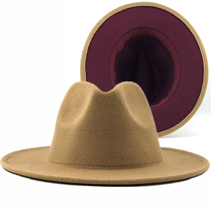 QBHAT Two-color Fedora Hat Men