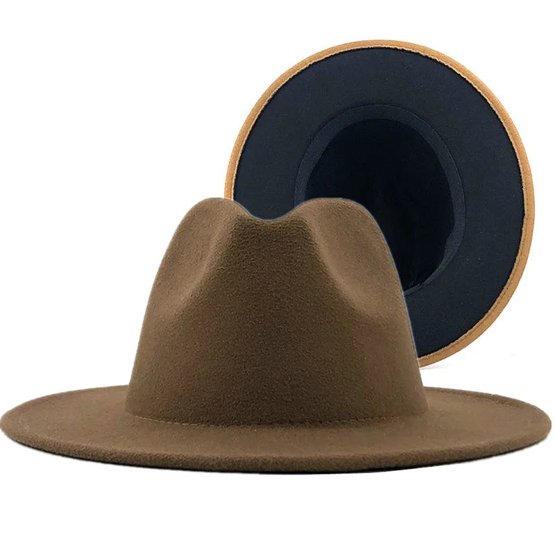 QBHAT Two-color Fedora Hat Men