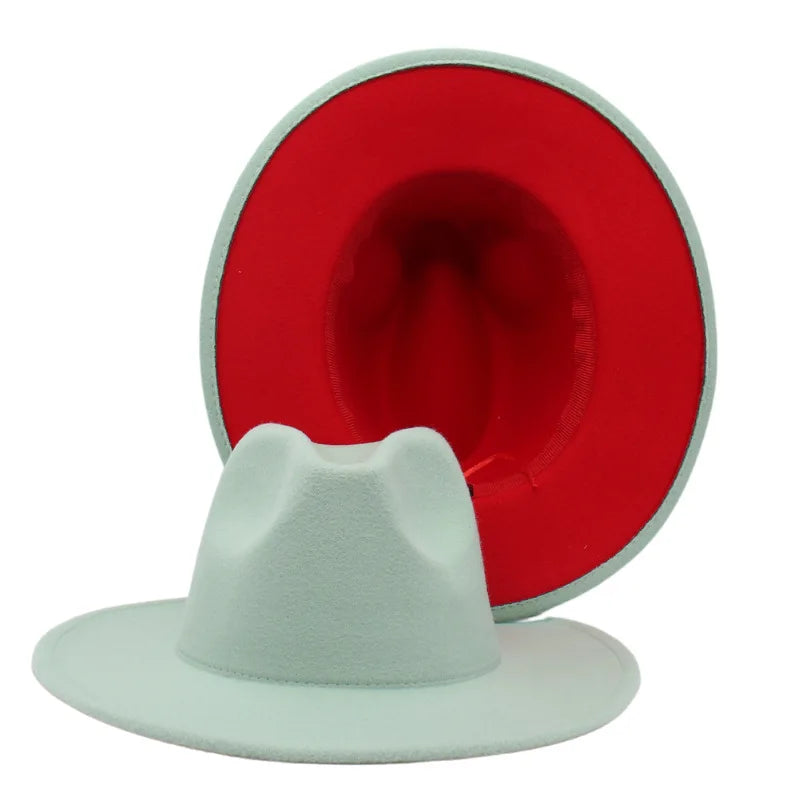 QBHAT Two-color Fedora Hat Men