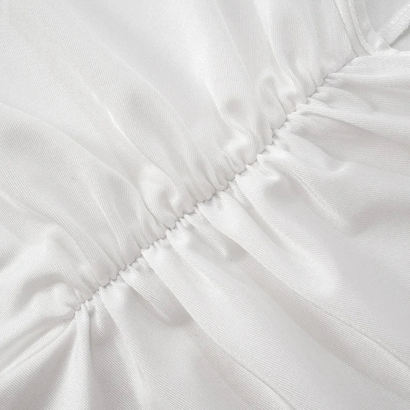 Sexy Strapless Bodysuit Women Sleeveless High Waist White Jumpsuit Lady Backless Tunics One Piece Overalls Night Club Streetwear