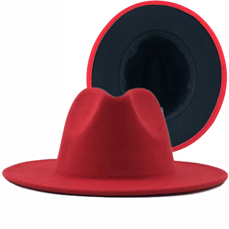QBHAT Two-color Fedora Hat Men