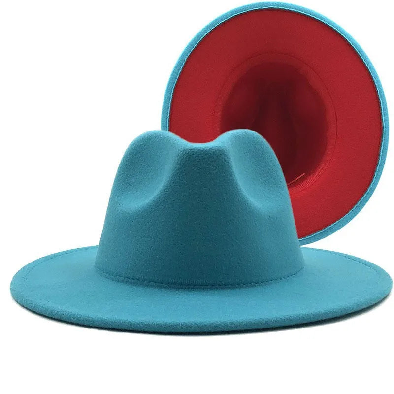 QBHAT Two-color Fedora Hat Men