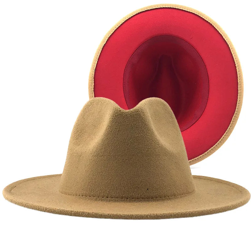 QBHAT Two-color Fedora Hat Men