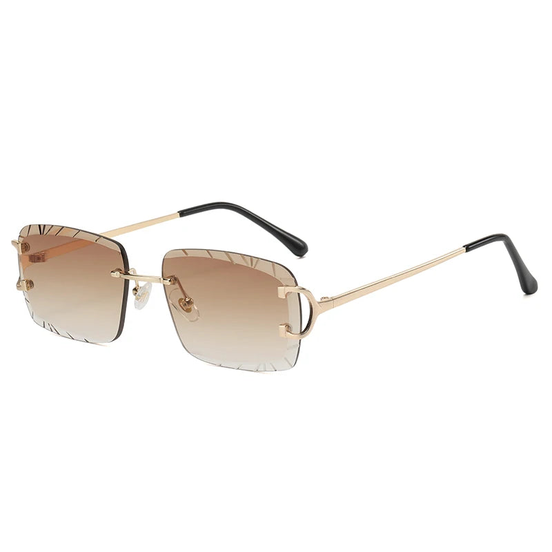 Square rimless sunglasses