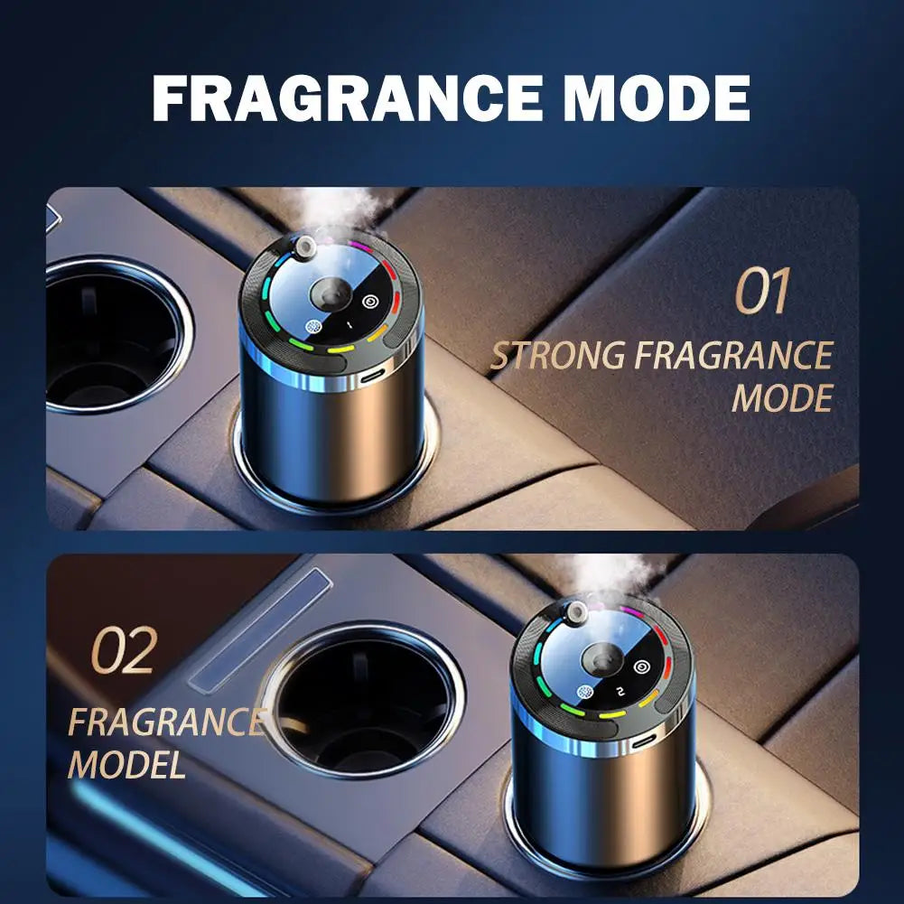 Smart Car Air Freshener, Rechargeable Car Aroma Diffuser
