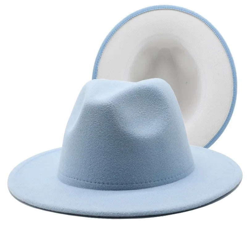 QBHAT Two-color Fedora Hat Men
