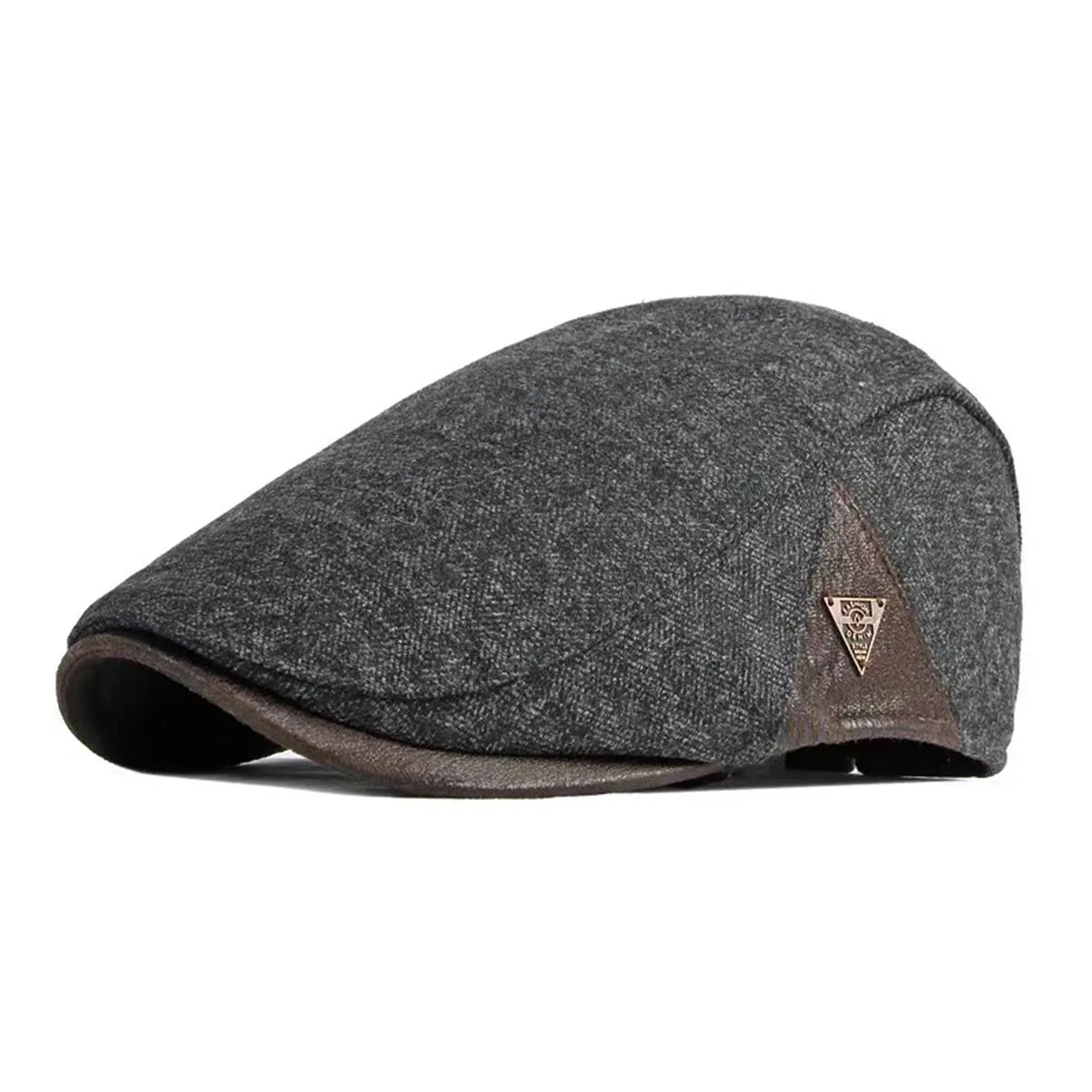 Men Side Triangle Label Newsboy Caps